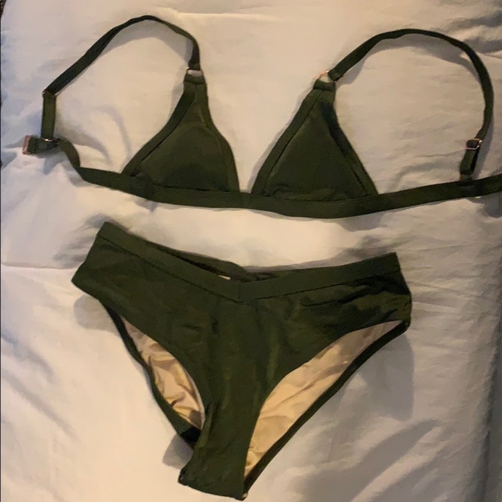 Green swimsuit